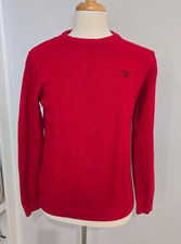 Chaps Boys Teens Solid Red Crew Neck Pullover Sweater Size XL 18/20 vguc