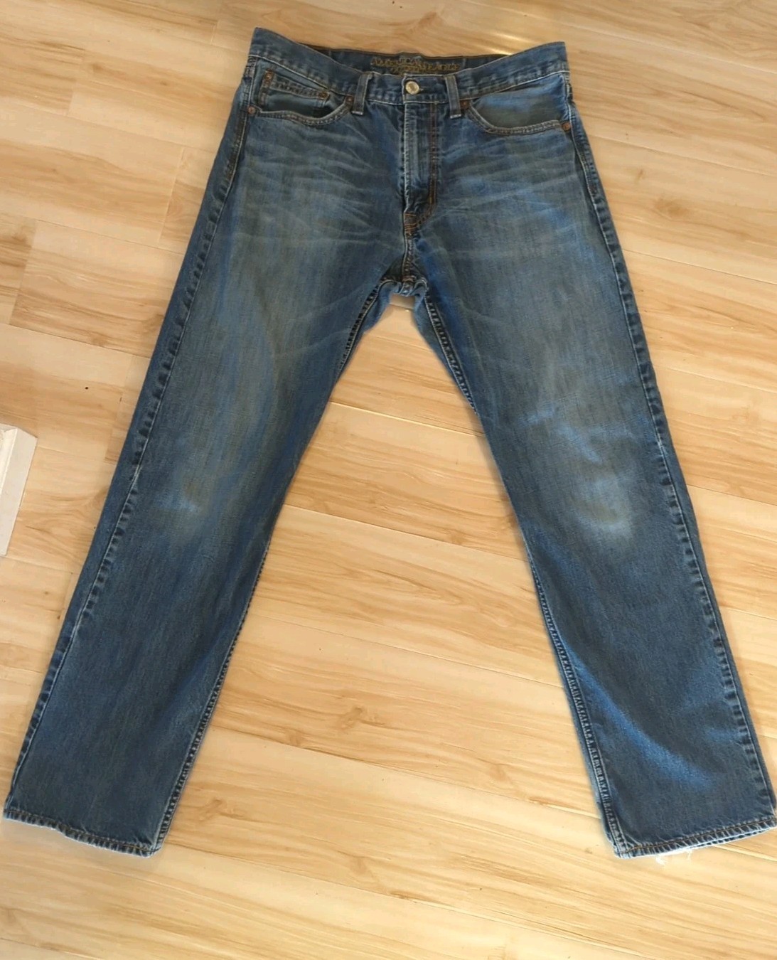 S Relaxed Straight Blue Jeans 2014 33x32 Mexico Made