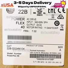 Allen-Bradley 22B-D024N104 PowerFlex 40 11 kW 15 HP AC Drive NEW