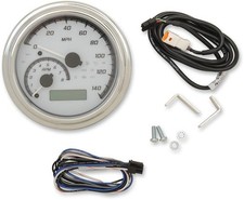 Dakota Digital 4.5" MVX Analog Gauge System Chrome/White MVX-2011-WG-C