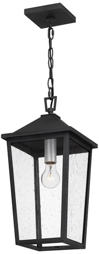 Quoizel Stoneleigh 18 3/4"H Mottled Black Outdoor Mini-Pendant Light - Picture 3 of 7
