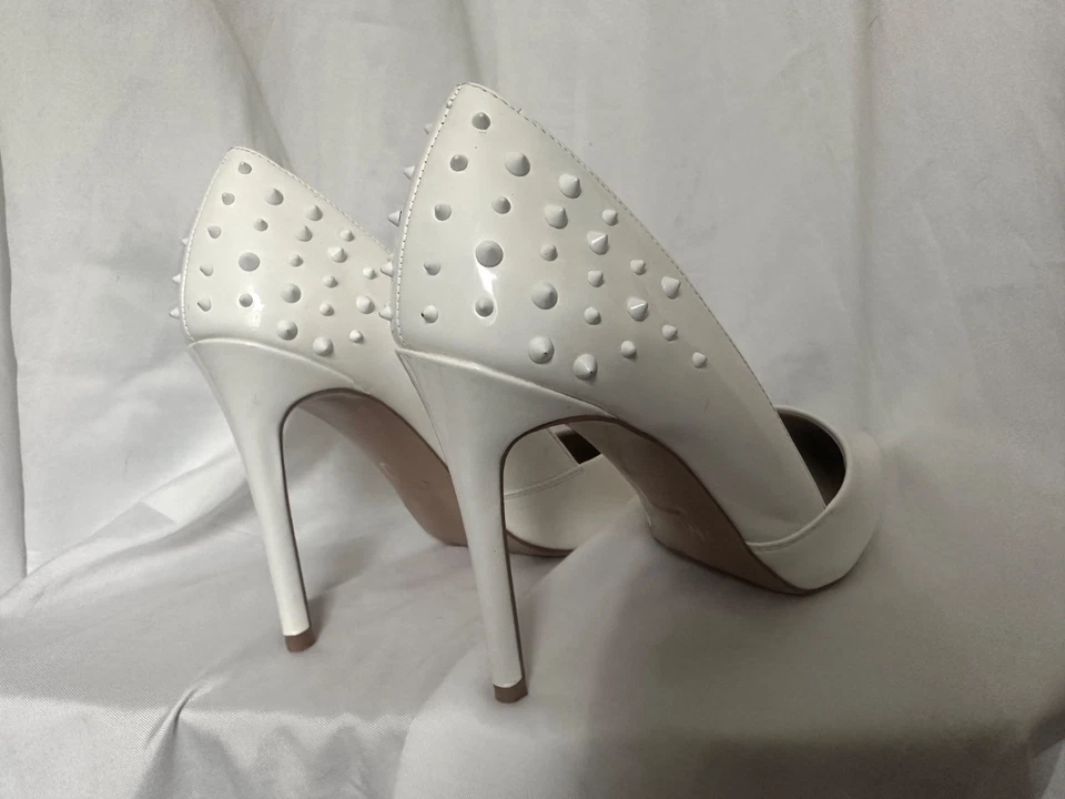 MIX No.6 белый лакированная кожа шип насосы, размер 9 - Изображение 3 из 4