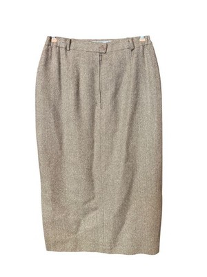 Vintage German Peter Hahn Wool/Silk/Linen Midi Skirt