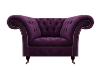 Design Lila Sessel Luxus Wohnzimmer Chesterfield MöBel PolstermöBel