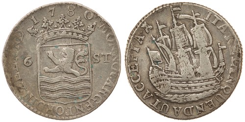 Netherlands / Zeeland - 6 Stuivers "Scheepjesschelling" 1780