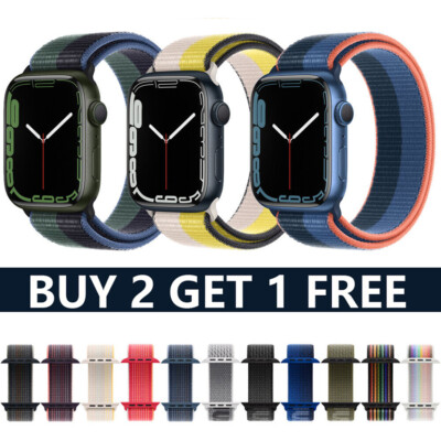 Nylon Loop Strap For Apple Watch Band Series Ultra 8 7 SE 6 5 Sport iWatch 49mm
