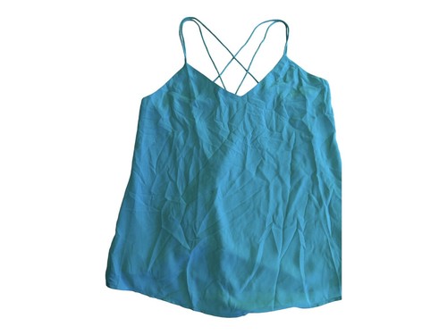 Naked Zebra Strappy Tank Teal Blue Size Small Polyester - Picture 5 of 10