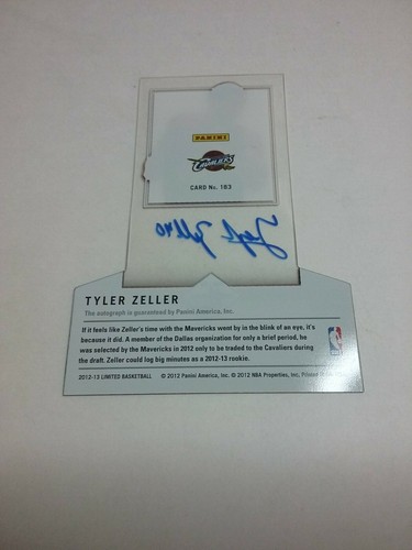 Tyler Zeller Cavaliers 2012-13 Limited autografiado #183 161/349 - Imagen 3 de 4
