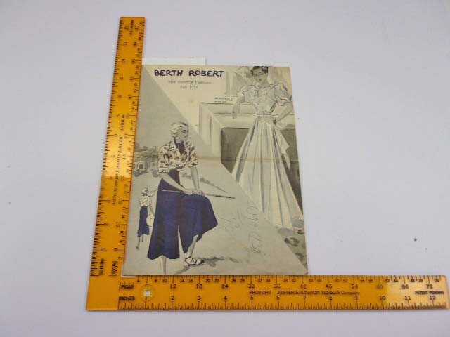 Berth Robert New York July 1936 Mid Summer Fashions Wardrobe Catalog Berth Robert New York July 1936 Mid Summer Fashions Wardrobe Catalog