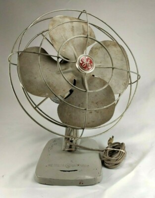 General Electric GE Oscillating Fan Vintage Deco SteamPunk