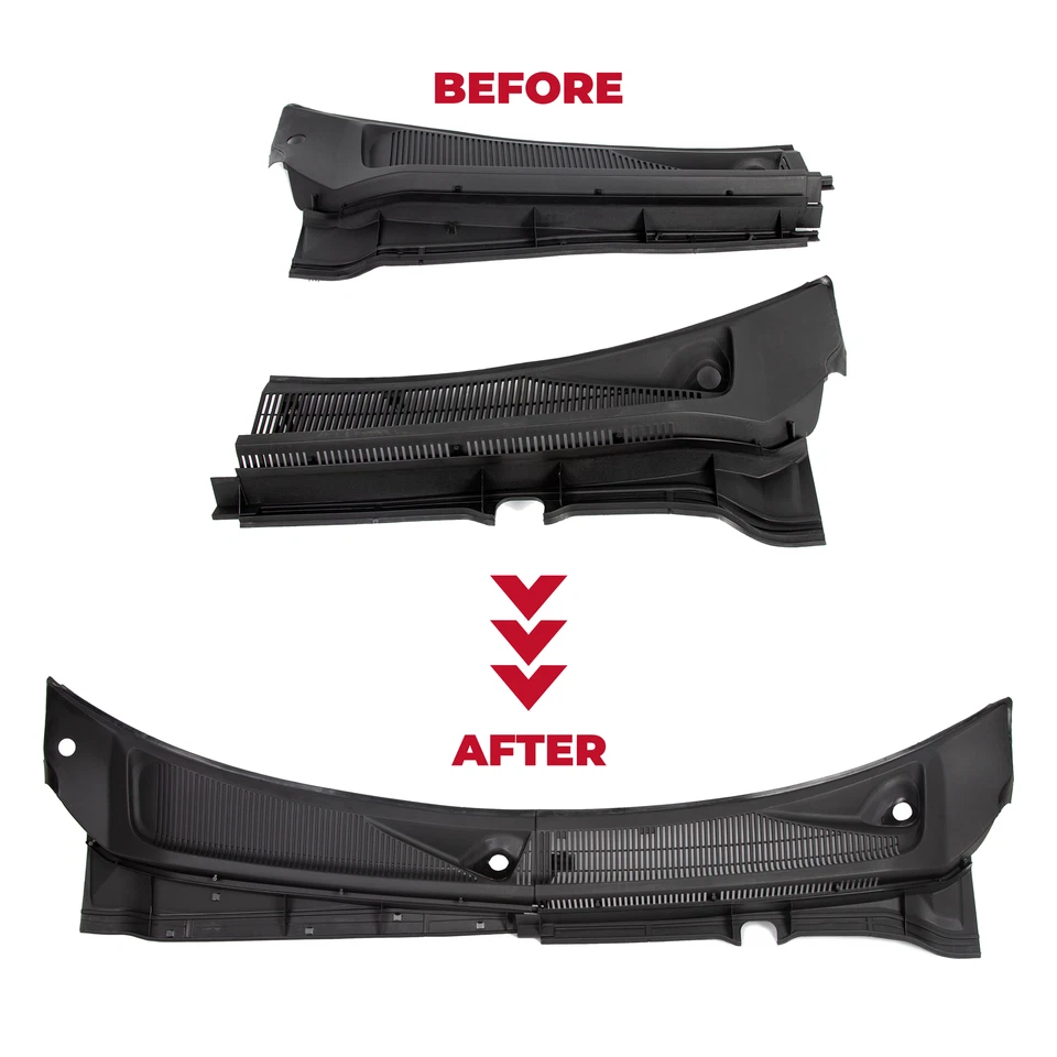 For 2011-2016 Super Duty Ford F250 F350 Windshield Wiper Cowl Panel Grille Pair - Image 3 of 4