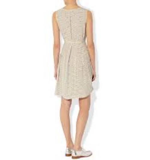 Hobbs NW3 New lightweight Relaxed Daisy print Shell Dress Ivory