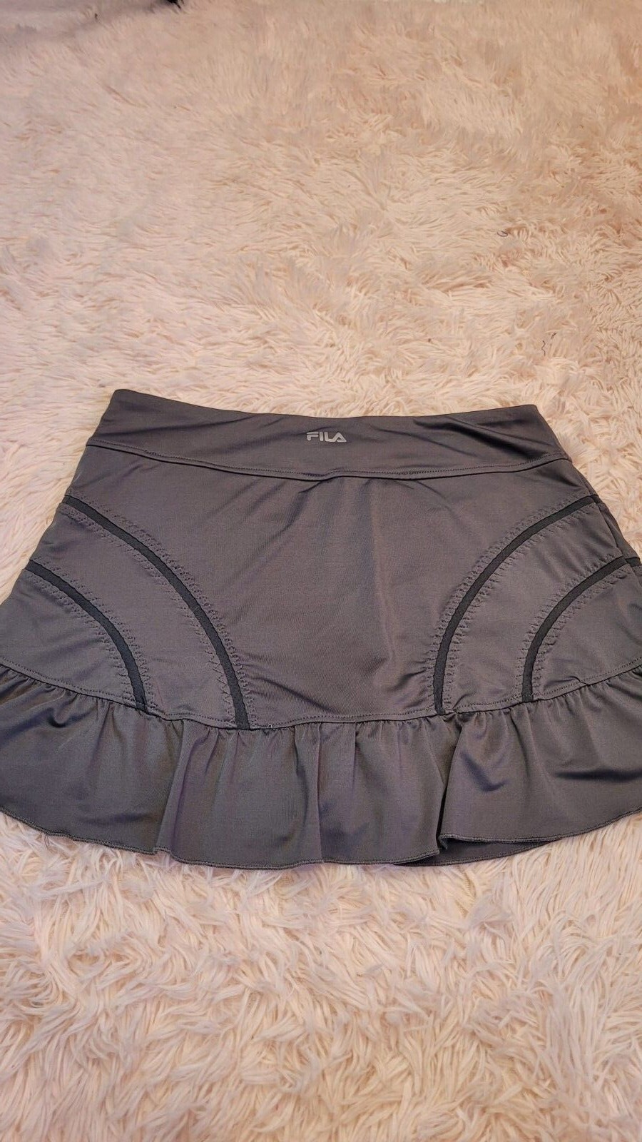 FILA Women's Black Polyester Elastic Waist Pull On Activewear Shorts Size Large