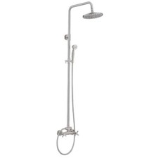 BWE 2-Spray Outdoor Wall Bar Brushed Nickel 8...