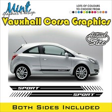 VAUXHALL CORSA Side Stripes Decals Stickers VXR Sting Graphics FREE P&P 014