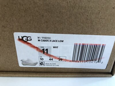 UGG MEN CA805 X LACE LOW WHITE LEATHER WATERPROOF SHOE US 11 / EU