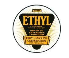 FITS VINTAGE ETHYL GASOLINE GAS MOTOR OIL PUMP CAR MAN CAVE BUMPER STICKER DECAL