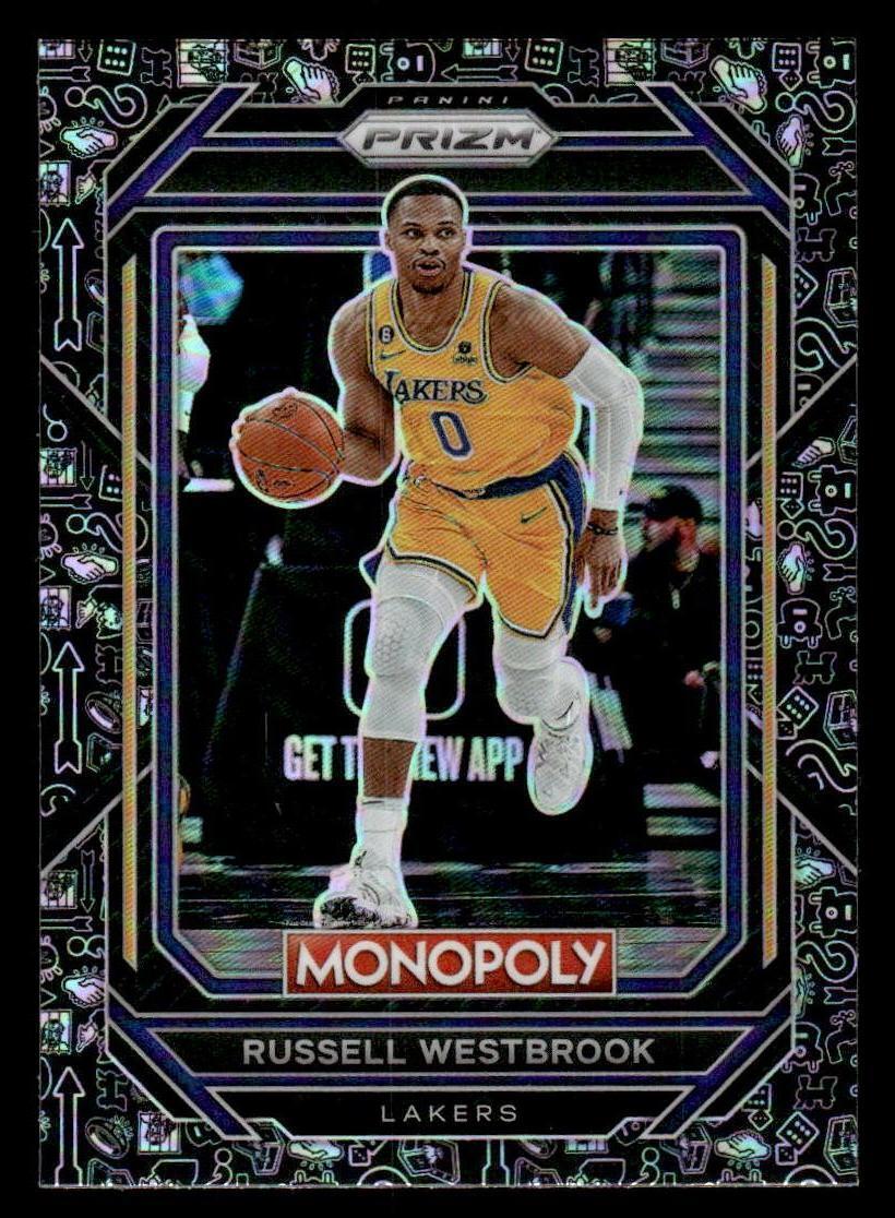 Russell Westbrook 2022-23 Panini Prizm Monopoly #42 Monopoly Black Classic Icons