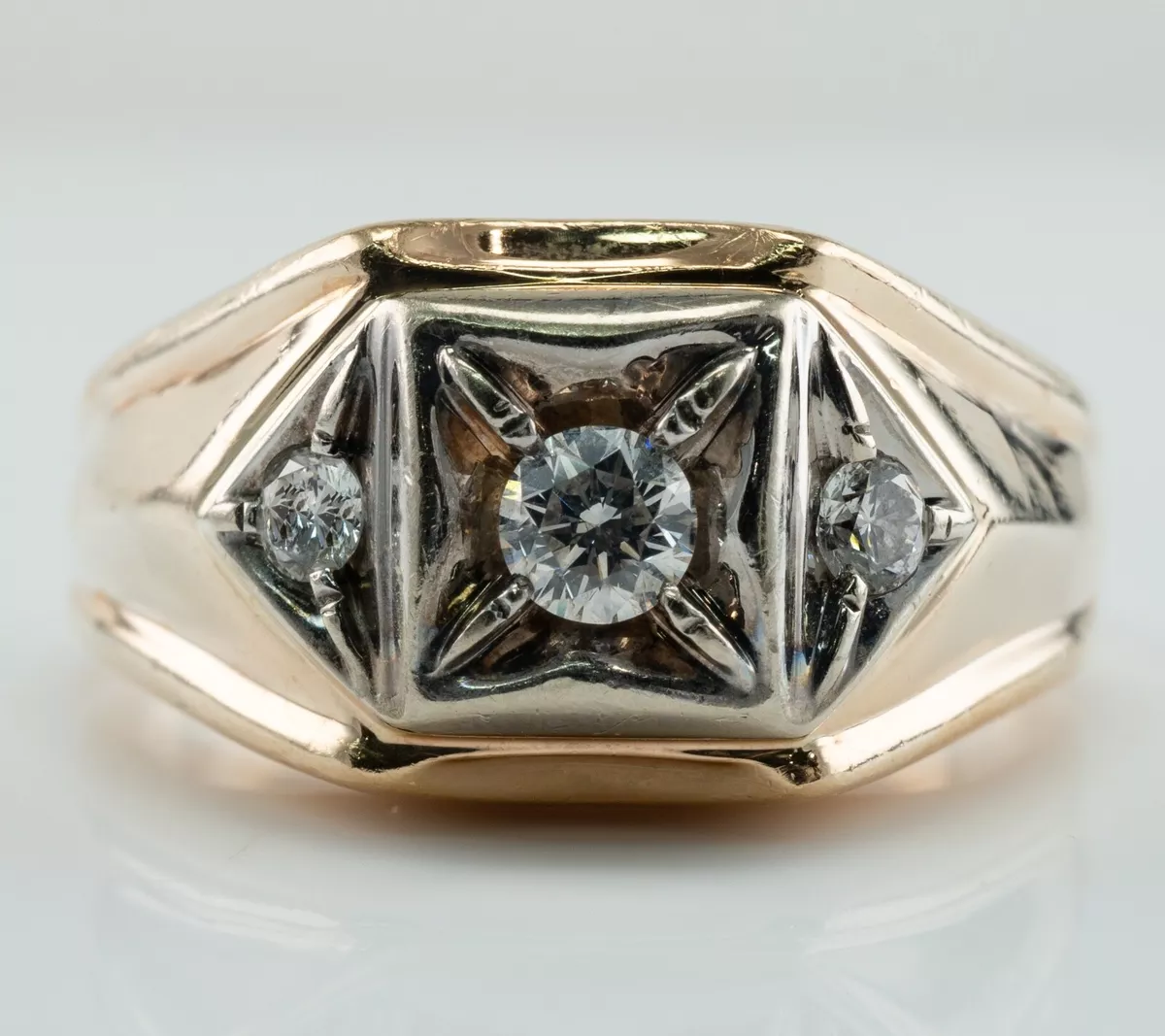 Mens diamond rings ebay sale
