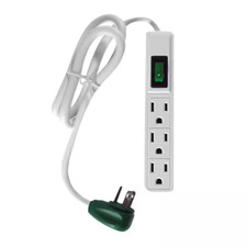 3 Outlet Power Strip Surge Protector with 2.5 Ft. Heavy Duty Cord