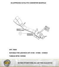 # FOR YAMAHA MT 09 900 ABS FROM 2013 TO 2016 CATALYTIC HEADER PIPE LEOVINCE