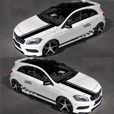 5x Car Racing Black Stripe Graphics Hood Side Body Vinyl Decal Sticker Accessory