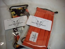 Two Halloween Face Masks Halloween Pumpkin pie pleated for Comfort