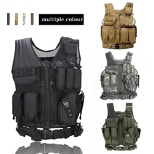 Tactical Vest Outdoor Breathable CS game Airsoft Vest Adjustable for Adults 