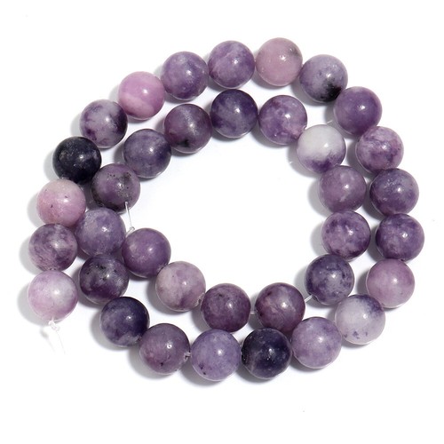 Natural Stone Lavender Chalcedony Round Loose Beads Jewelry Making 4 6 8 10 12mm - Picture 10 of 16