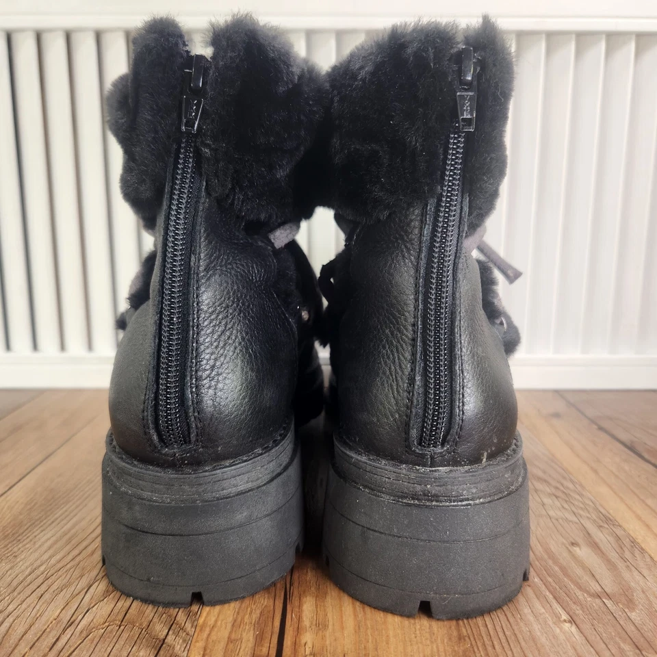 Free People Polar Queen Faux Fur Boots Women Sz 9 EU 39.5 Black Designer Fashion - Image 4 of 4