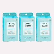 Voesh Pedi Deluxe 4 Steps PACK OF 3 - Ocean Refresh