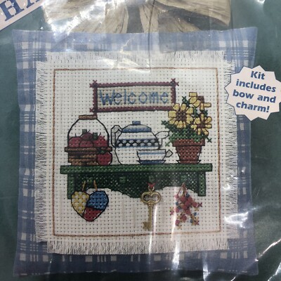 Cherished Charms You re Welcome Counted Cross Stitch Kit 72369 Dimensions 5''x5''