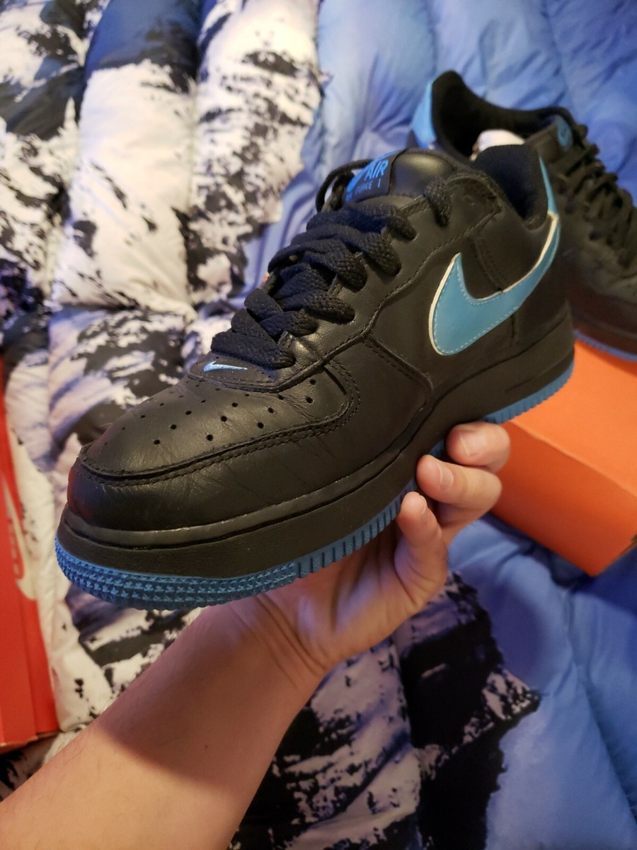 Nike 2003 Air Force 1 Black / university blue Womens Size 9.5 mens