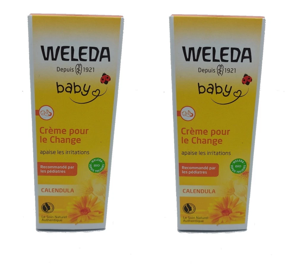 Product Image for *TWIN PACK* Weleda Calendula Nappy Cream 75ml Natural Baby Care French Packaging