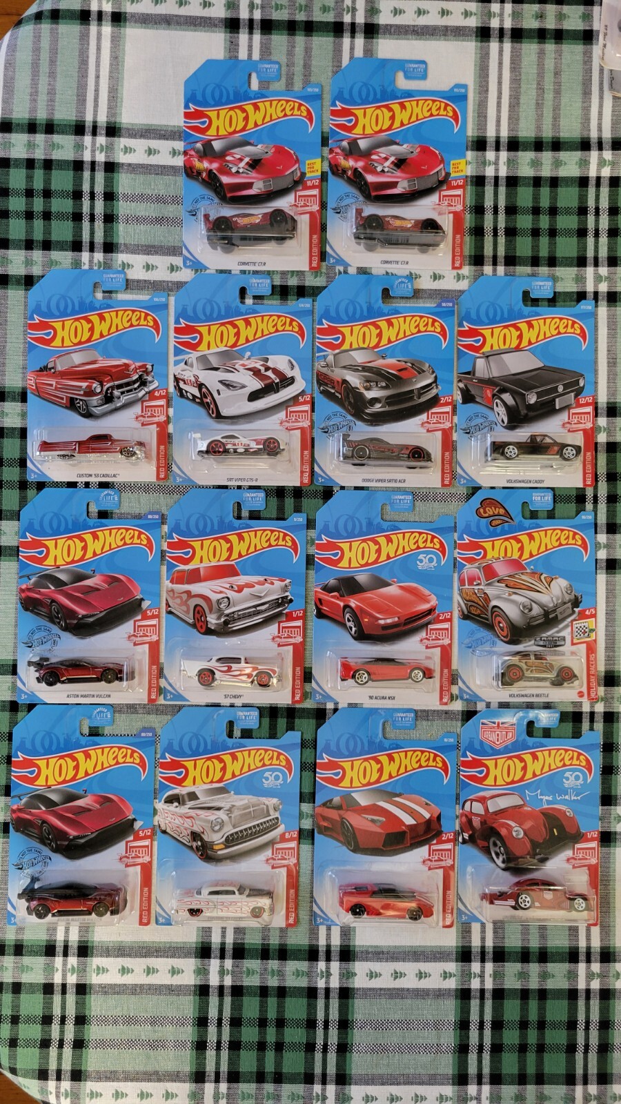 Hot Wheels - Target Red Edition - Lot of 14 (w/Corvette C7.R Spectraflame)