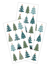 Holiday Christmas Trees Stickers Planner Supply Papercraft Crafts Scrapbook