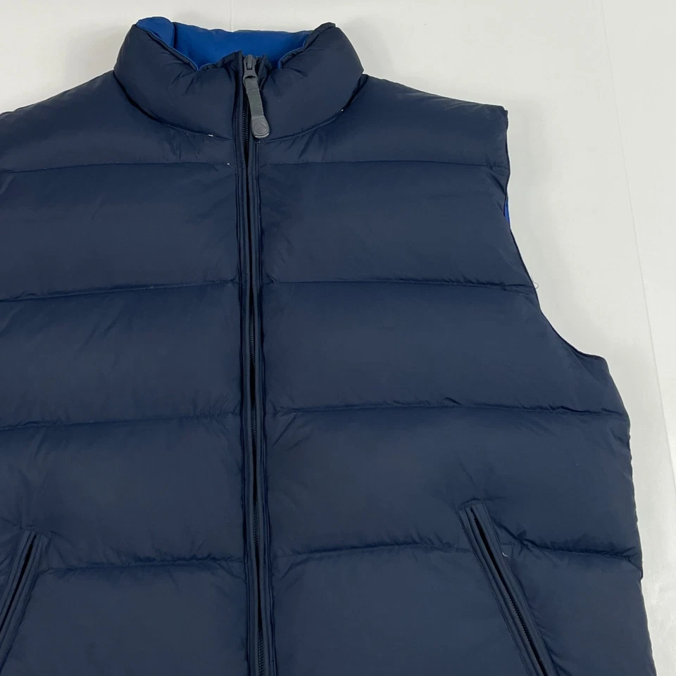American Eagle Vest Mens Small Blue Base Camp Down Puffer Full Zip Hiking Skiing - Image 3 of 4
