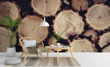 3D Wood Texture Scenery Self-adhesive Removable Wallpaper Murals Wall