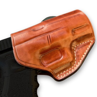 Leather OWB Paddle Holster For Luger P08 4 Inch Barrel – Right Hand, Open Top – Masc Holster