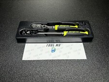 Snap-on Tools New Hi Viz Yellow 2pc 38 Drive Soft Grip Ratchet Set Rat2fhfhv