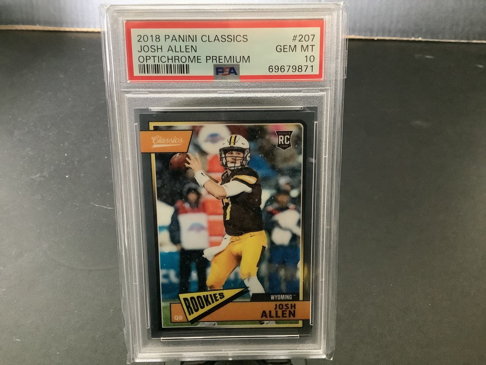 2018 PANINI CLASSICS JOSH ALLEN #207 OPTICHROME PREMIUM PSA 10