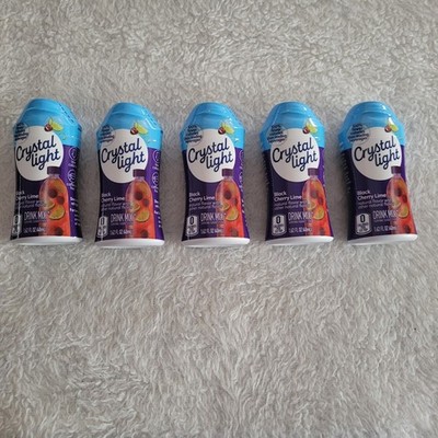 5 Pack Crystal Light Liquid Drink Mix Black Cherry Lime 1.62 fl oz Exp 10/11/26