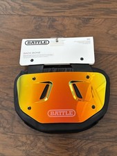 NWT Battle Adult Sports Prism Chrome Protective Football Back Plate Orange