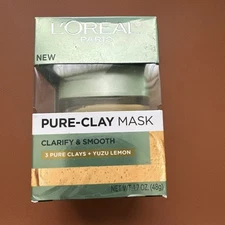L'Oréal Pure Clay Mask Purify And Mattify 3 Pure Clay Eucalyptus 1.7 oz