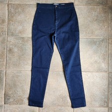 American Apparel The Easy Jean Denim Dark Wash High Waist Skinny Jeans Large