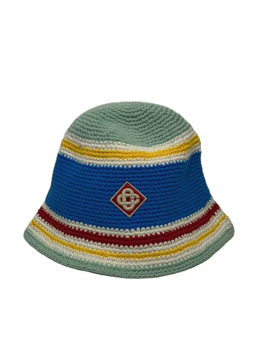 CASABLANCA Hat, Size L, Cotton, Multicolor Stripe, Women's APF24-HAT-057-01