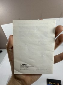 Blue Lightning (Atari Lynx, 1988) Cartridge With Manual TESTED!