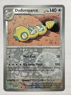 Dudunsparce 157/193 - Pokemon Paldea Evolved - Uncommon - Reverse Holo - NM