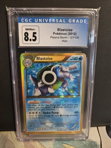 Blastoise 137/135 Plasma Storm Black & White Secret Rare CGC 8.5 Old Label