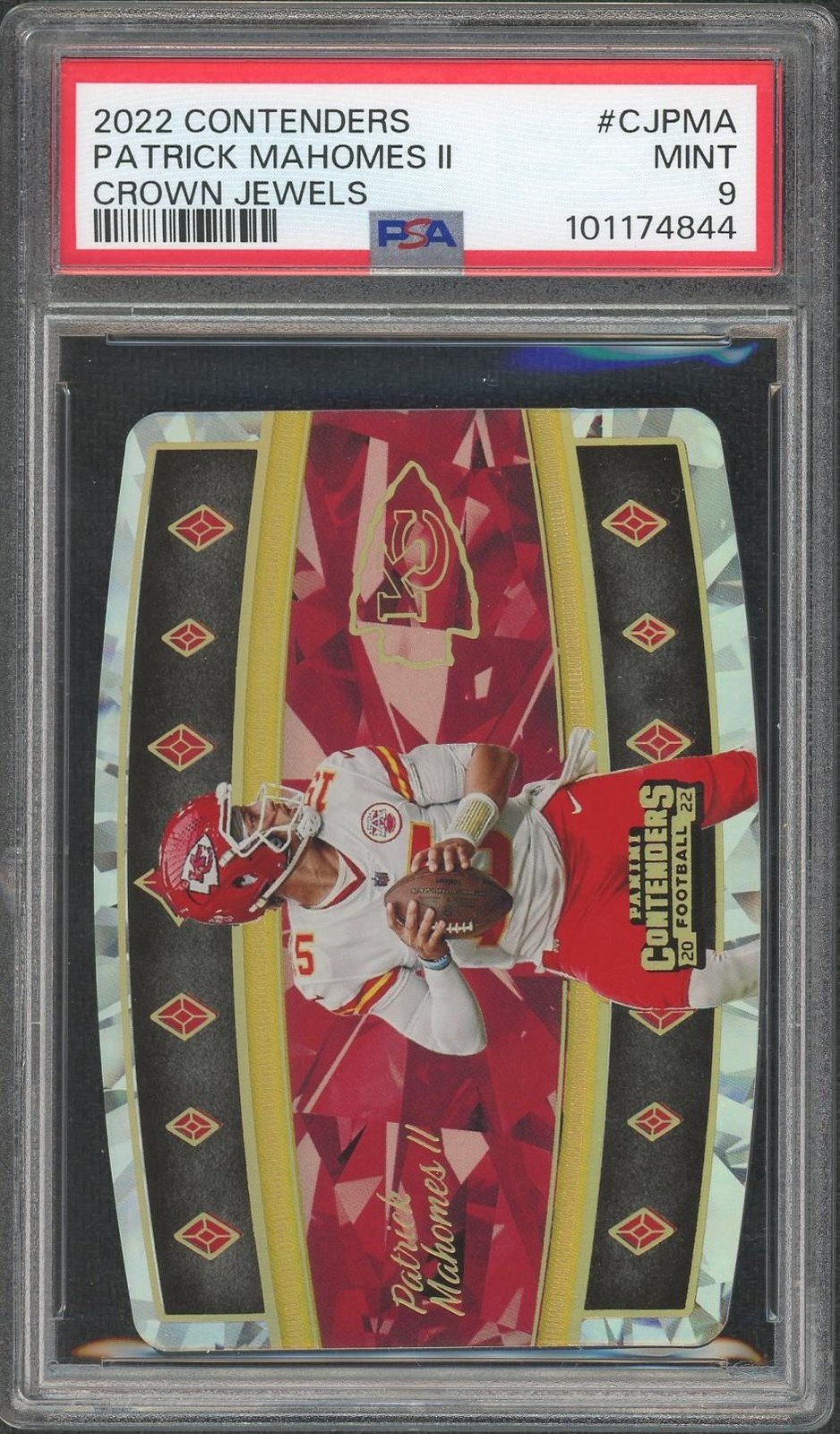 2022 Panini Contenders Patrick Mahomes Crown Jewels #CJPMA PSA 9